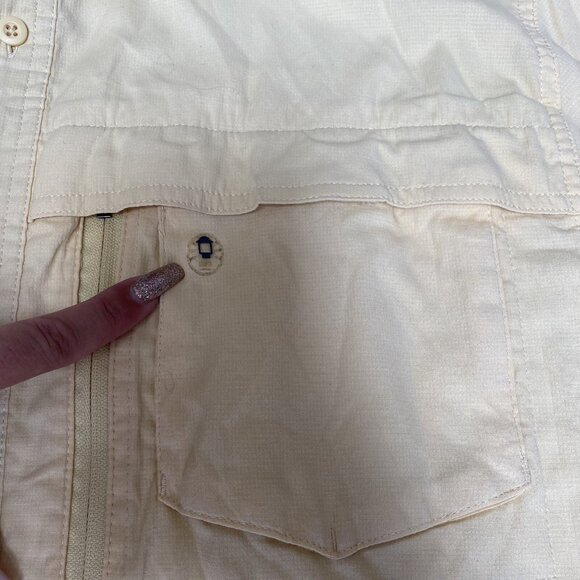 Coleman Short Sleeve Shirt Mens XL Outdoors Hiking Fishing Vented Yellow - Picture 7 of 7